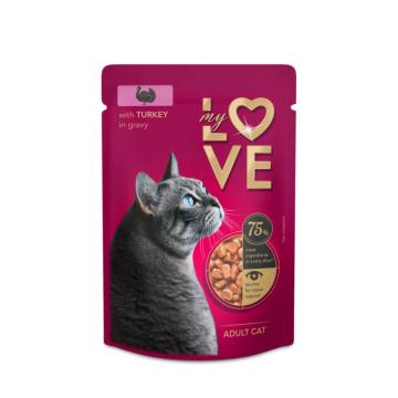 Hrana plic pisica curcan in sos 100g - MyLove