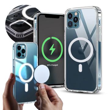 Husa Anti Shock, MagSafe, iPhone 15 Pro Max, Transparent