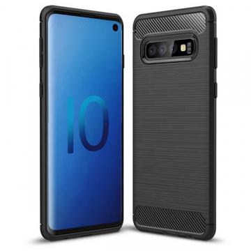 Husa de silicon Carbon pentru Samsung G973 Galaxy S10 neagra