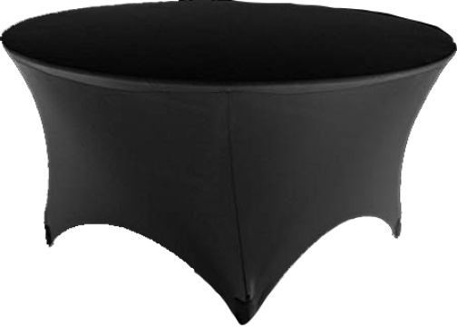 Husa elastica neagra pentru masa plianta rotunda catering