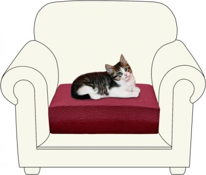 Husa elastica pentru perna fotoliu, 65-95 cm, visinie