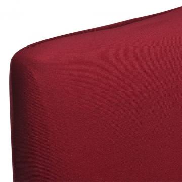Husa elastica pentru scaun, culoare bordeaux, set 6 bucati