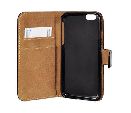 Husa flip Diary Flexy piele naturala neagra pentru iPhone