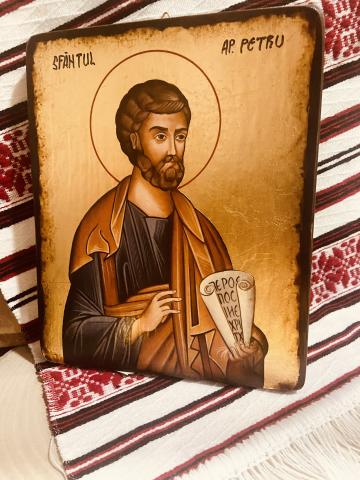 Icoana Sfantul Apostol Petru foita  22cm