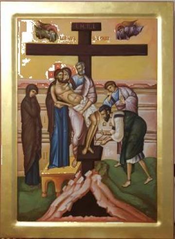 Icoana pictata manual Pogorarea de pe Cruce