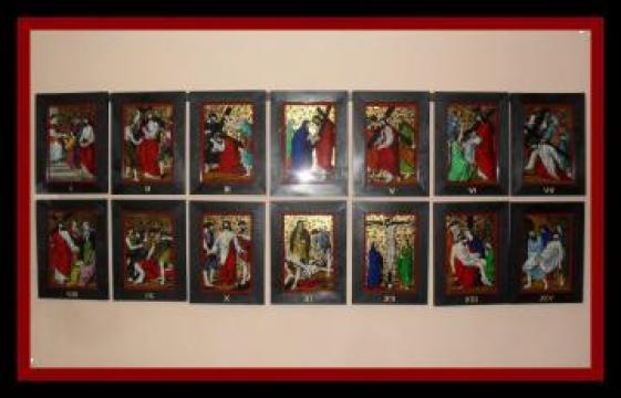 Icoane pictate Drumul Crucii - Stations of the cross