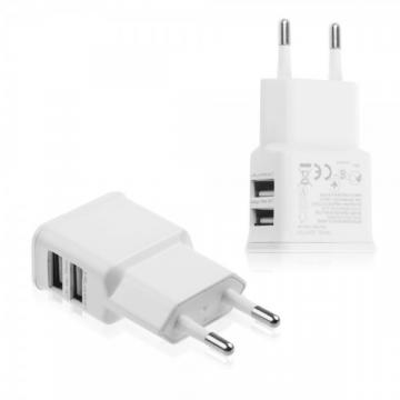 Incarcator 220V la USB dublu 2A pentru tableta/telefon