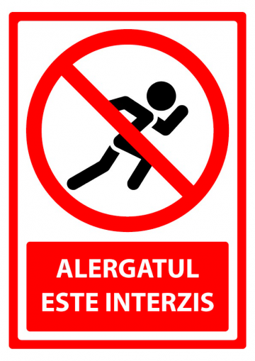 Indicator de securitate alergatul este interzis