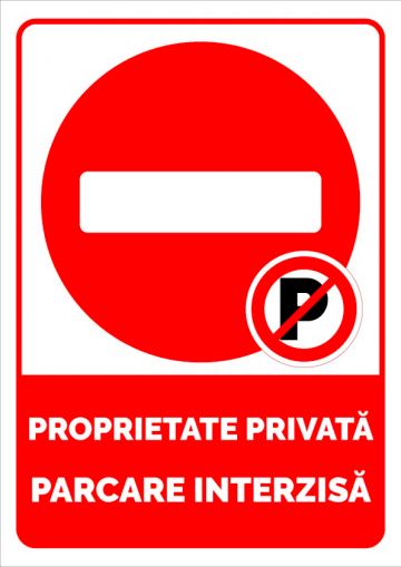 Indicator de securitate proprietate privata parcare