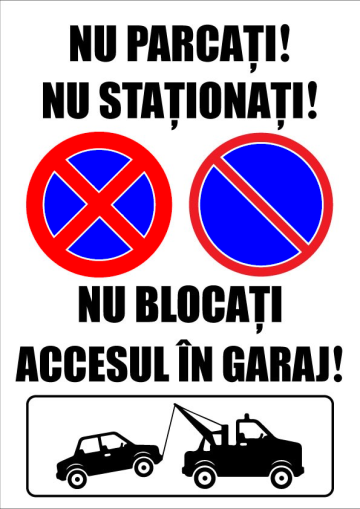 Indicator pentru securitate nu parcati nu stationati