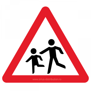 Indicator rutier avertizare Copii forma triunghiulara