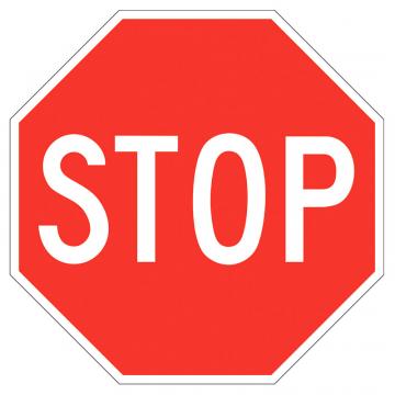 Indicator trafic rutier Stop (Oprire), reflectorizant