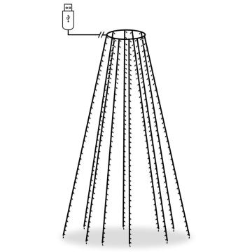Instalatie brad de Craciun cu 400 LED-uri alb