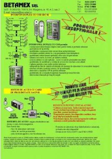Interfon duplex, sistem acces
