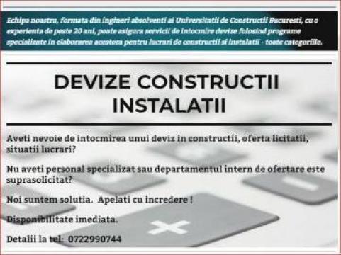 Intocmire devize constructii ofertare