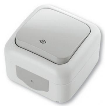 Intrerupator cap cruce pt 10A 250V IP54 alb
