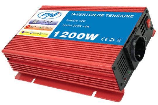 Invertor de tensiune 12V -1200W iesire 230V