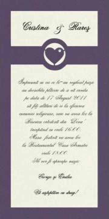 Invitatie de nunta cu Cristal Swarovski