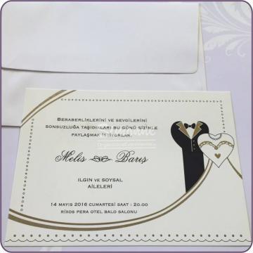Invitatie eleganta nunta cu plic