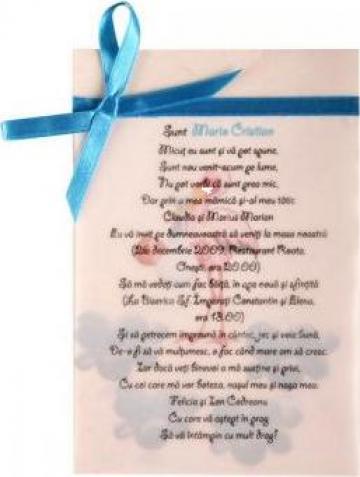 Invitatie pentru botez B01 pentru baieti si F01 pentru fete