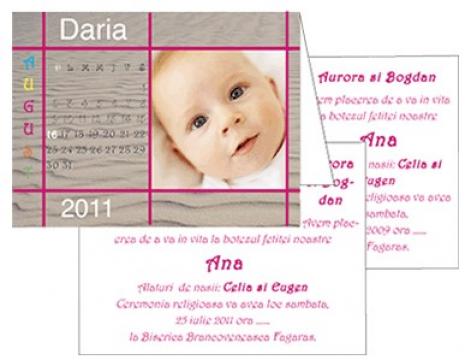 Invitatii de botez personalizate INVB003