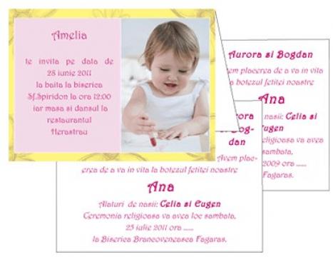 Invitatii de botez personalizate INVB004
