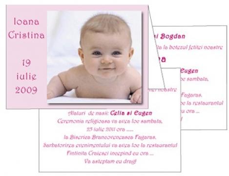 Invitatii de botez personalizate INVB006