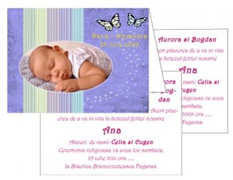 Invitatii de botez personalizate INVB011
