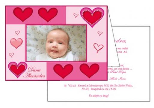 Invitatii de botez personalizate INVB012