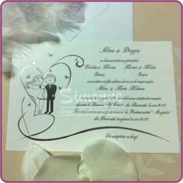 Invitatii de nunta cu plic OE#625