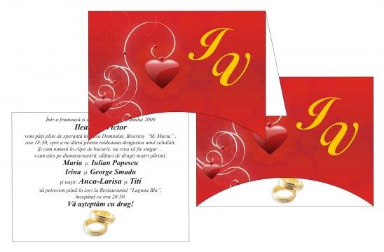 Invitatii de nunta personalizate INVN018
