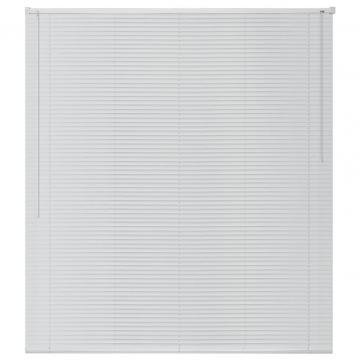 Jaluzele pentru ferestre, aluminiu, 100 x 130 cm, alb