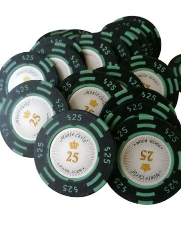 Jeton Poker Montecarlo 14 grame Clay, inscriptionat 25