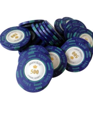 Jeton Poker Montecarlo 14 grame Clay, inscriptionat 500