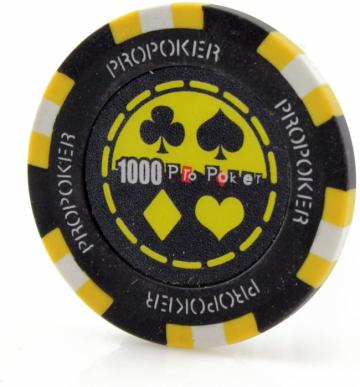 Jeton Pro Poker - Clay - 13,5g - culoare galben