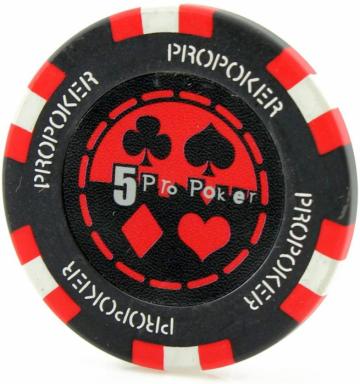 Jeton Pro Poker - Clay - 13,5g - culoare rosu