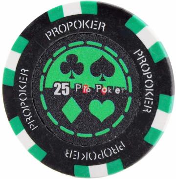 Jeton Pro Poker - Clay - 13,5g - culoare verde
