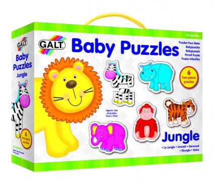 Joc Baby Puzzle: Animale din jungla (2 piese)