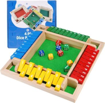 Joc Shut the Box cu 8 zaruri pentru adulti sau copii