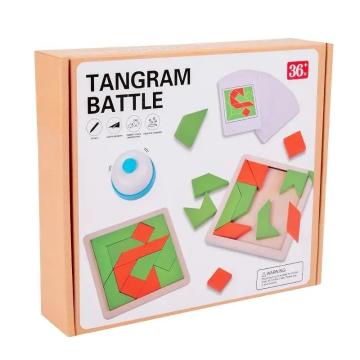 Joc Tangram de logica si concentrare, din lemn