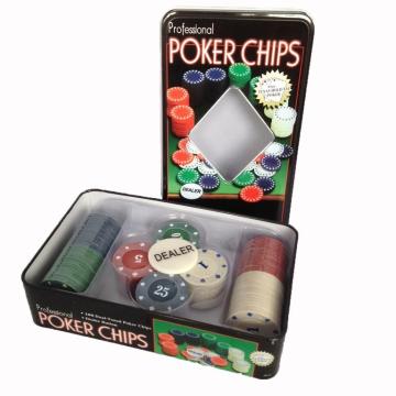 Joc de poker in cutie de aluminiu cu 2 pachete de carti