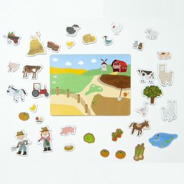 Joc educativ cu puzzle magnetic, Mica Ferma