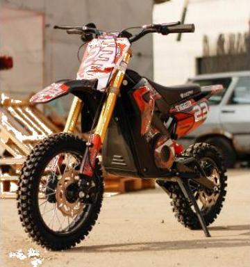 Jucarie Motocicleta electrica Eco Tiger 1300W 14/12 48V #RED
