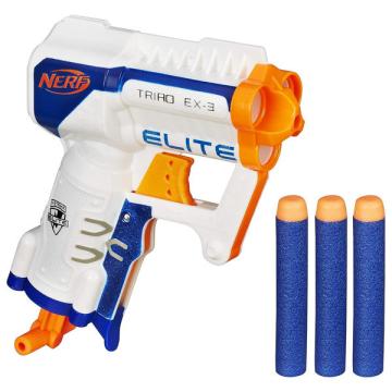Jucarie Nerf N-Strike Elite, Triad EX-3 cu 3 proiectile