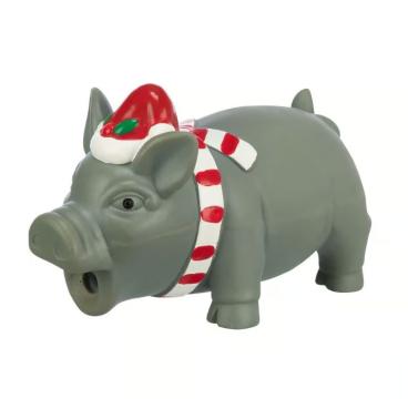 Jucarie Trixie Xmas porc din latex pentru caini, cu sunet