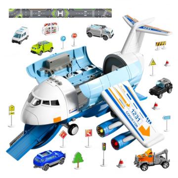 Jucarie avion cu 10 masinute