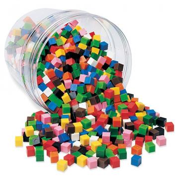 Jucarie cuburi multicolore (1cm)