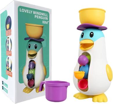 Jucarie interactiva de baie cu sunete, Pinguin, 1 an+