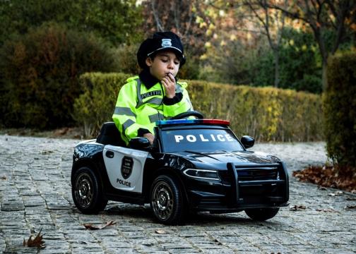 Jucarie masinuta electrica de politie Kinderauto BJC666