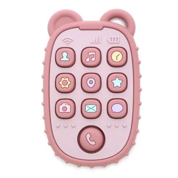 Jucarie pentru dentitie din silicon mini telefon
